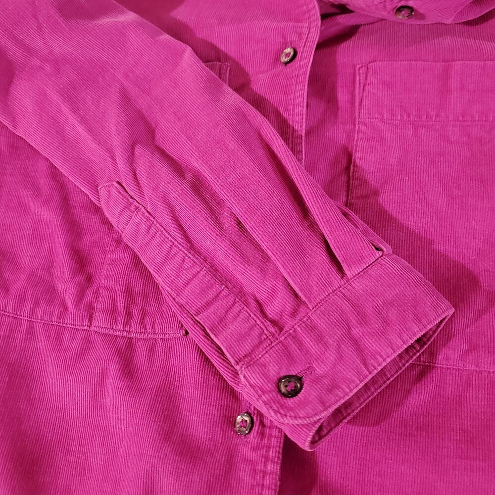 Vtg Patagonia Womens Fine Wale Corduroy Button Shirt Size M Utility Pockets Pink - Picture 7 of 10